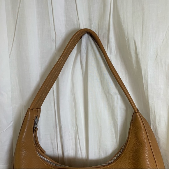 BAGGU‎ Deadstock Caramel Leather Shoulder Bag Brand New - Picture 5 of 12